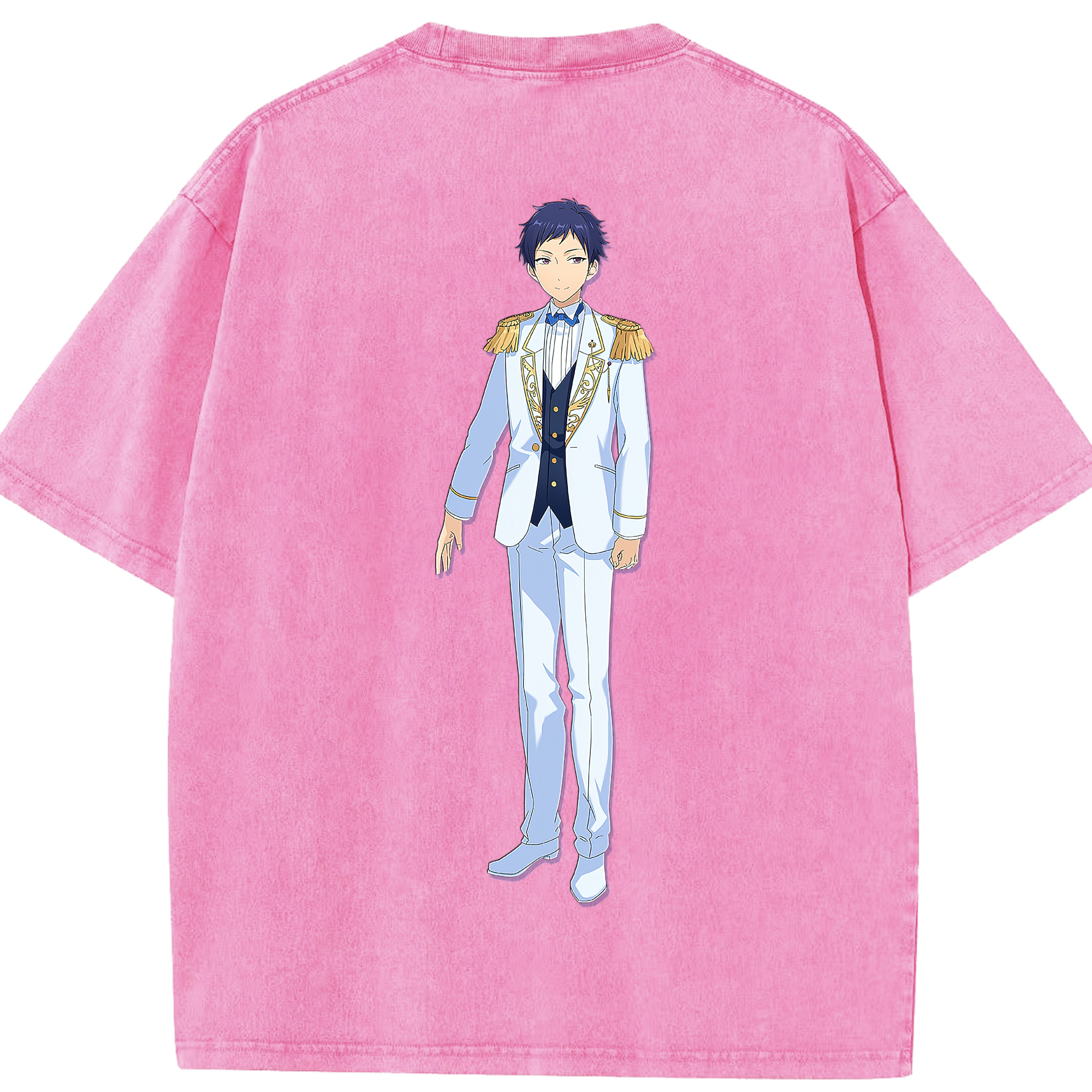 （画像用） あんさんぶるスターズ! Ensemble Stars 綿100% ヴィンテージ風 半袖Tシャツ（背面プリント）